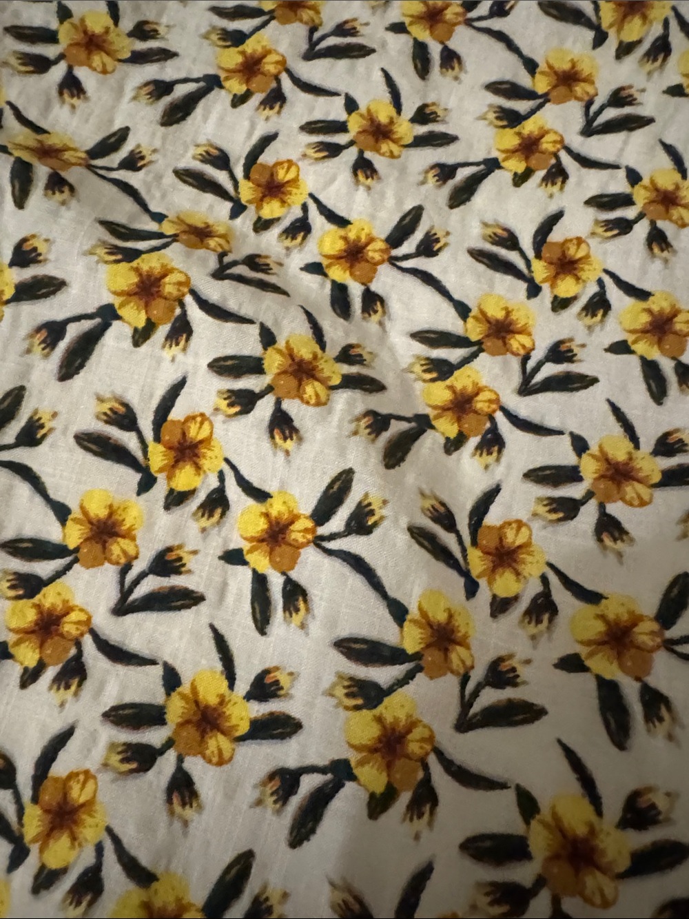 Max Studio Cream Slip Maxi Skirt with Yellow Floral Print - Picture 11 of 12